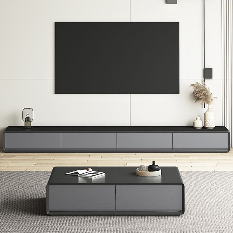 Scandinavian TV Media Console Wooden TV Stand Console for Living Room