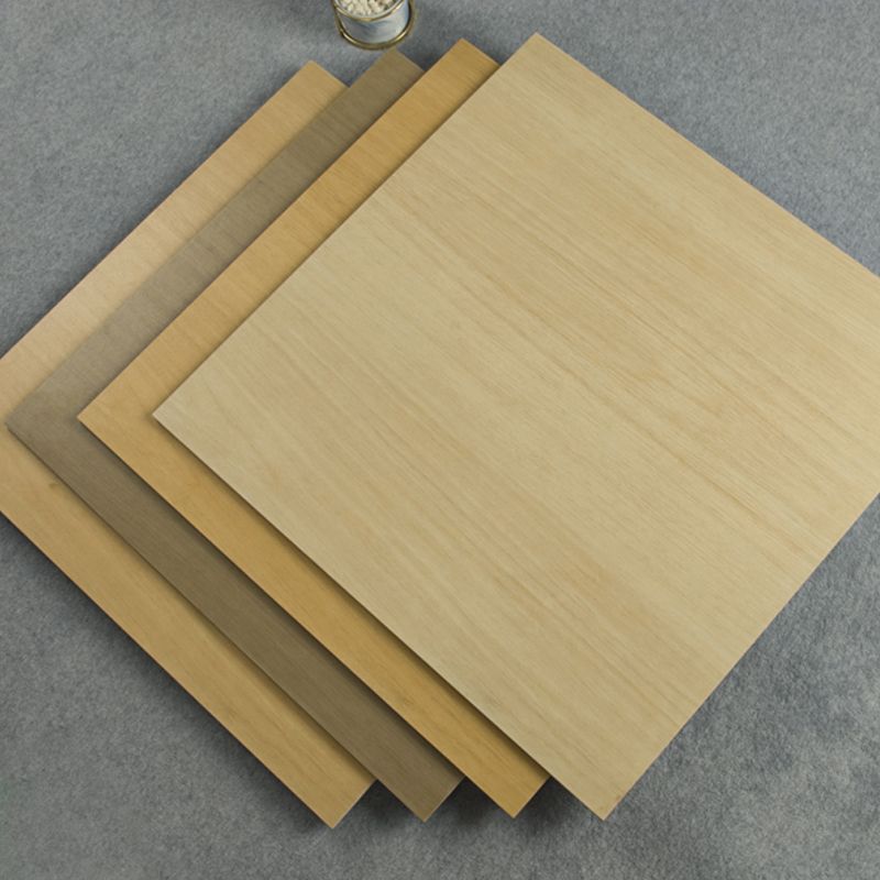 Modern Style Floor Tile Solid Color Straight Edge Wooden Effect Square Floor Tile