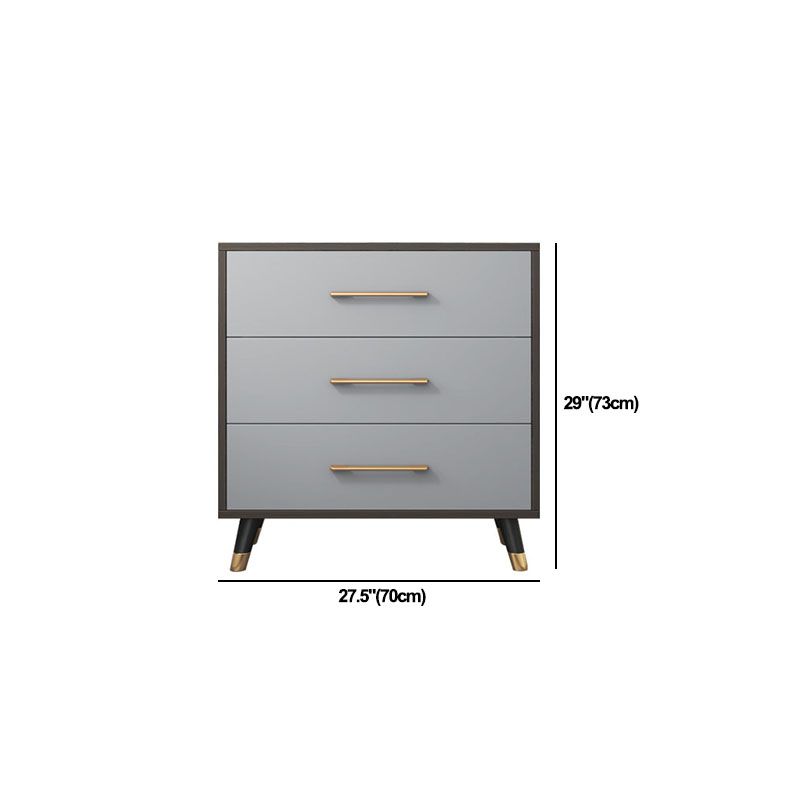 16" D Modern Storage Chest Grey Storage Chest Dresser with 3 / 4 / 5 Drawers