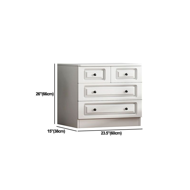 15 " D White Storage Chest Modern Bedroom Storage Chest Dresser with Drawers