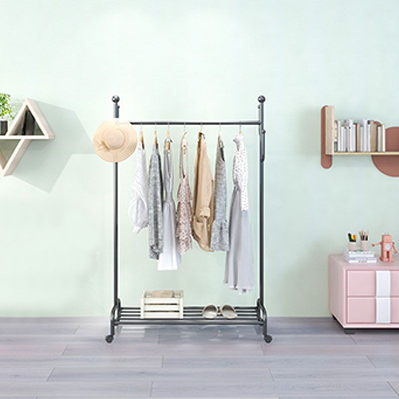 Gorgeous Hall Tree with Castors and Hooks Storage Shelf Coat Rack