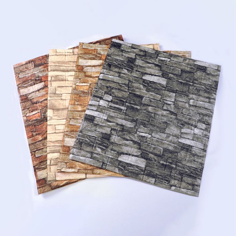 Industrial Wall Plank 3D Brick Bathroom Living Room Wall Panels Set of 10