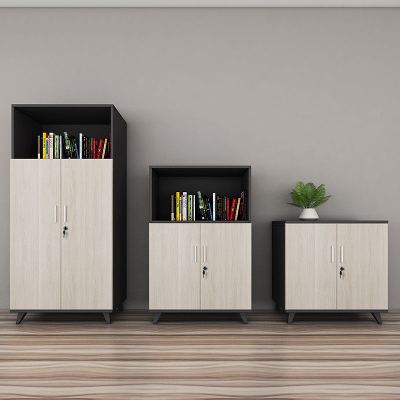 Nordic Style File Cabinet Wood Frame Vertical File Cabinet for Office