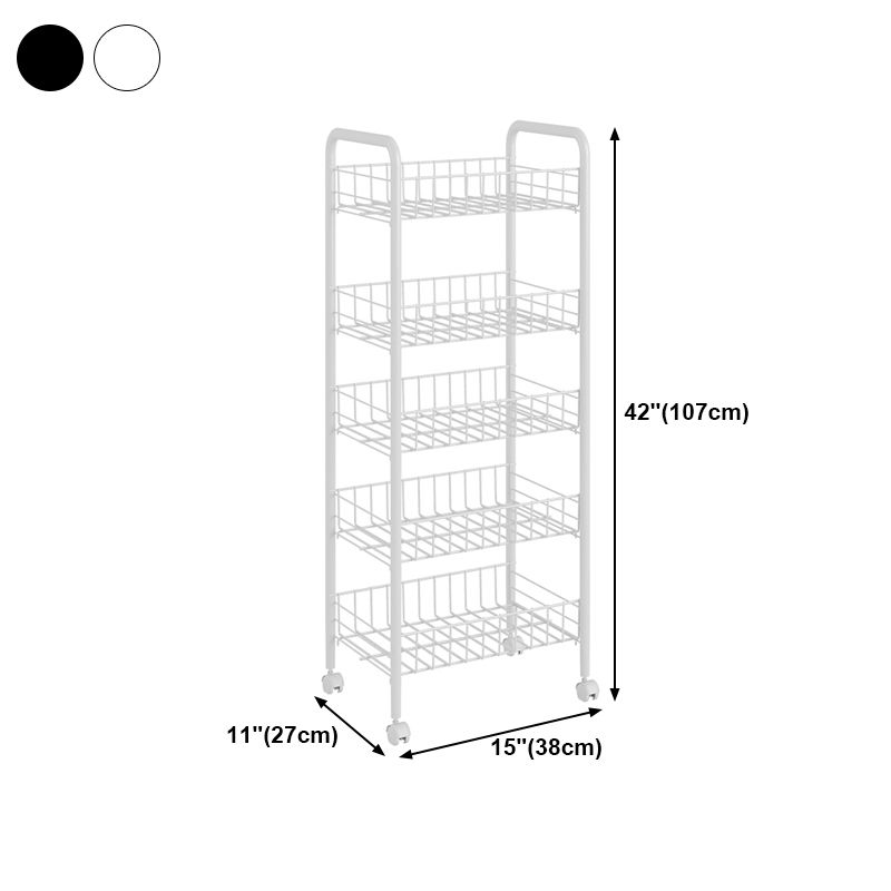 Contemporary Style Bookshelf with Caster Wheel Book Shelf for Home Office