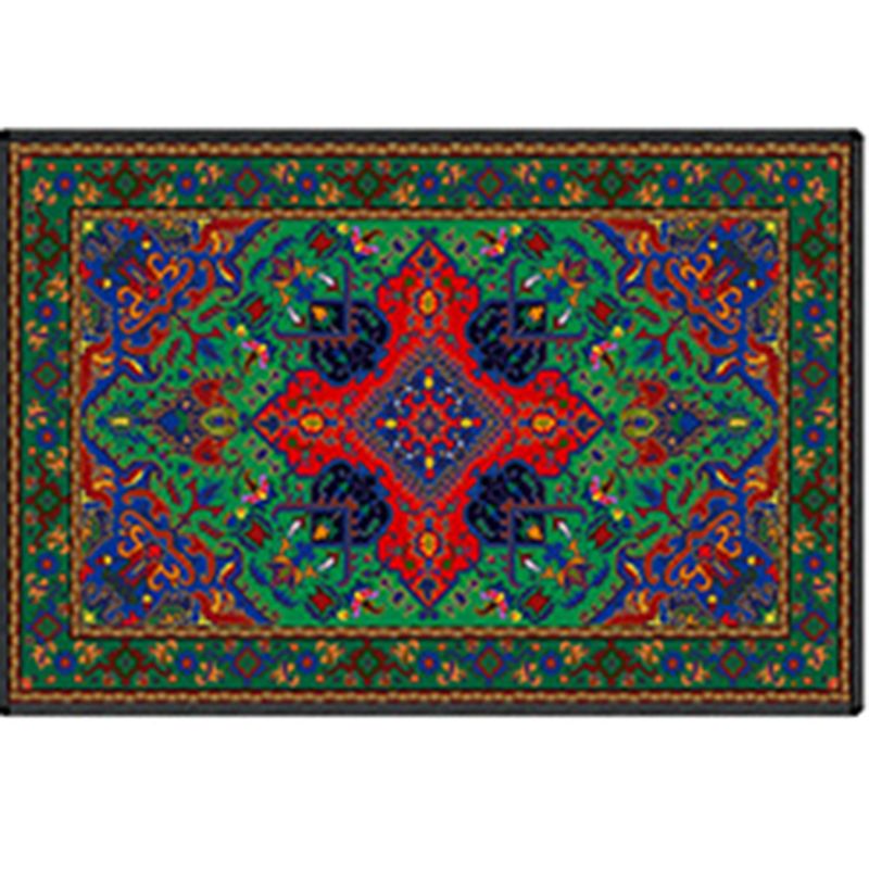 Victorian Medallion Pattern Rug Olden Moroccan Area Carpet Anti-Slip Backing Carpet for Living Room