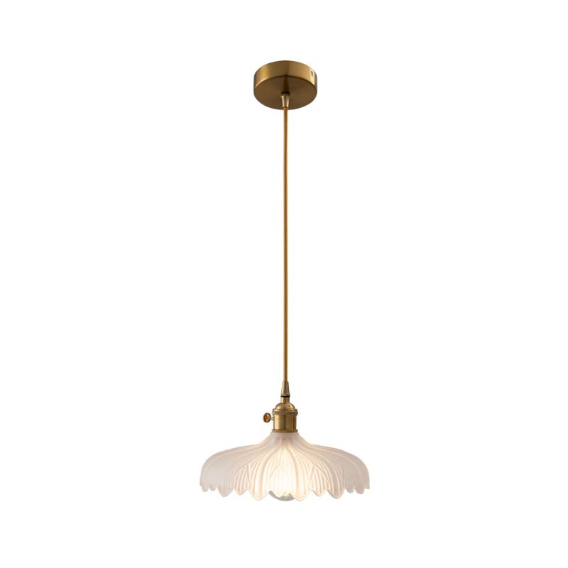 Scalloped Shade Single Head Pendant Light in Industrial Style for Kitchen Restaurant