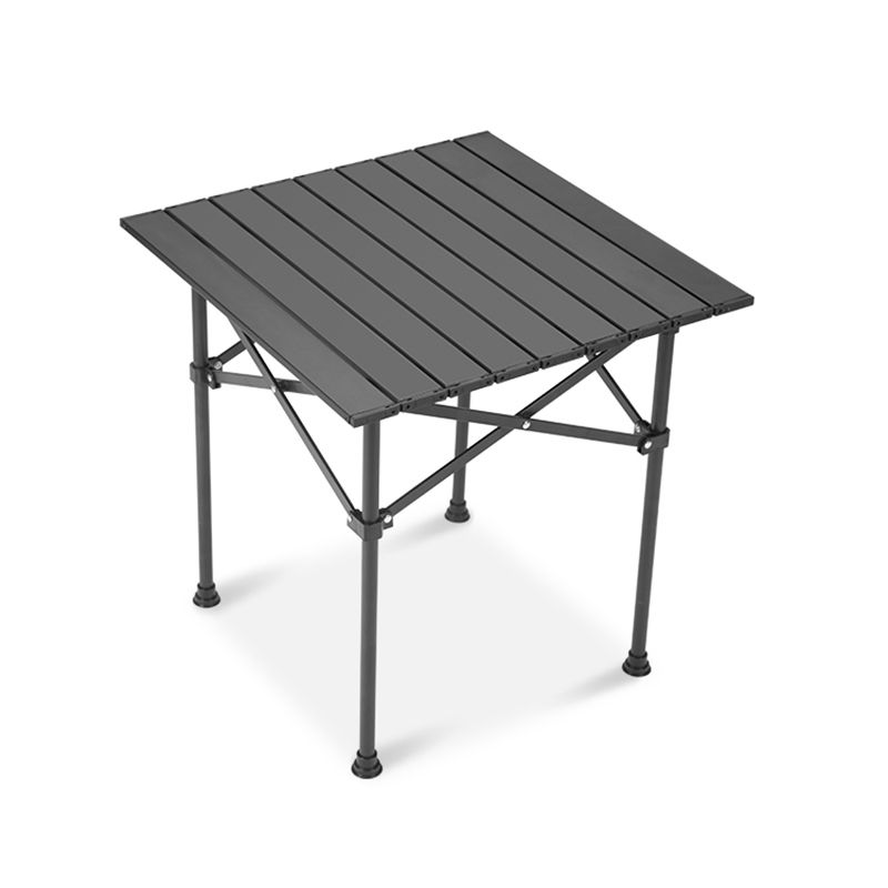 Contemporary Aluminum Camping Table Removable Folding Table in White and Black