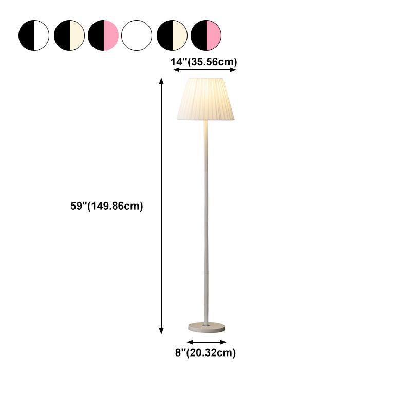 Fabric Floor Standing Lamp Simplicity Style Floor Light for Bedroom