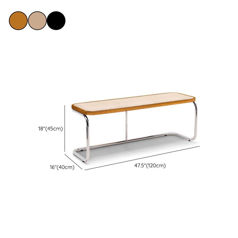 17.55-inch Width Bedroom Bench Tropical Rectangle Seating Bench