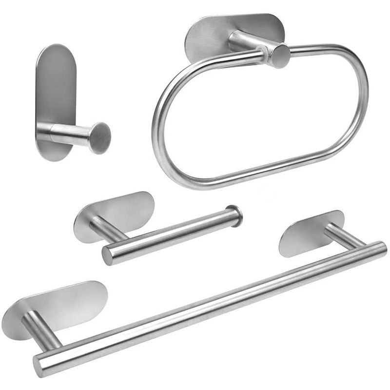 Metal Bathroom Set 4-piece Modern Style Bathroom Hardware Set