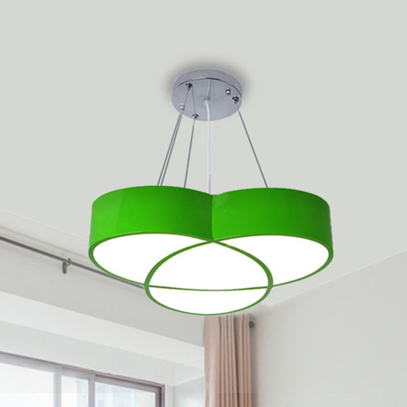 Flower Shape Pendant Light Creative Metal & Acrylic Pendant Lamp for Nursing Room