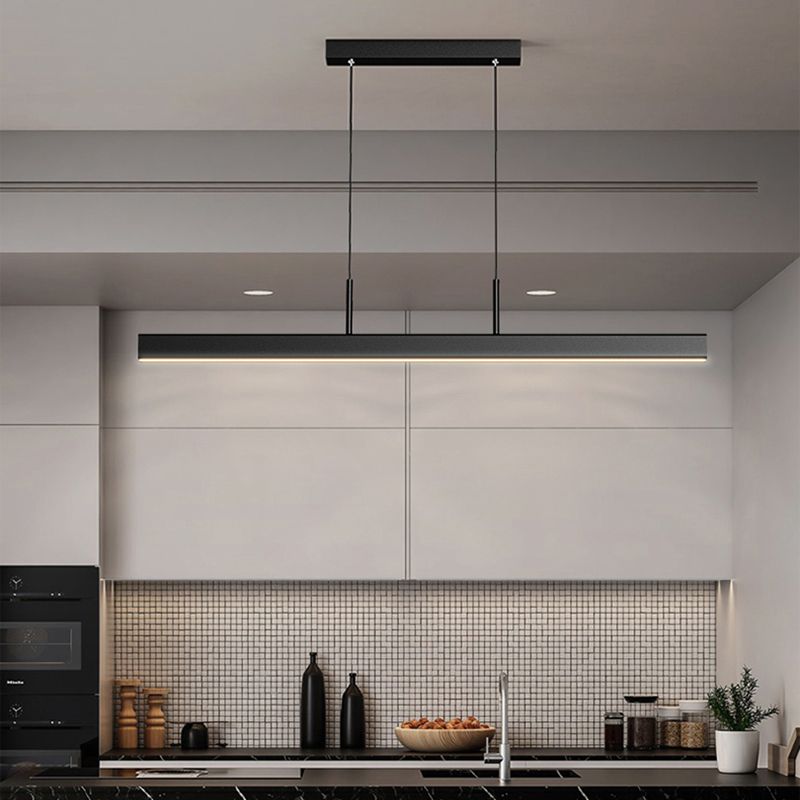 Nordic Simple Modern Light Luxury Style LED Hanging Island Pendant Light for Dining Room Office