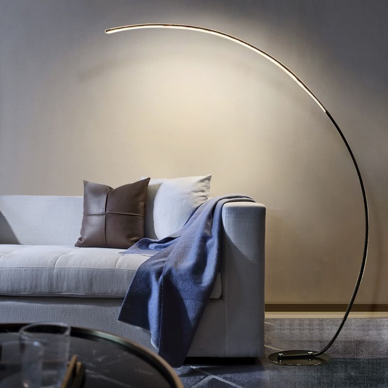 Nordic Modern Linear Floor Lamp 1 Light LED Aluminum Floor Light for Living Room