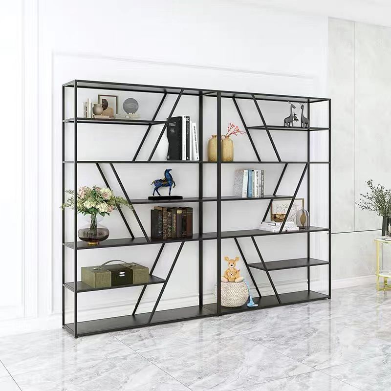 Contemporary Bookshelf Metal Open Shelf Bookcase for Study Room