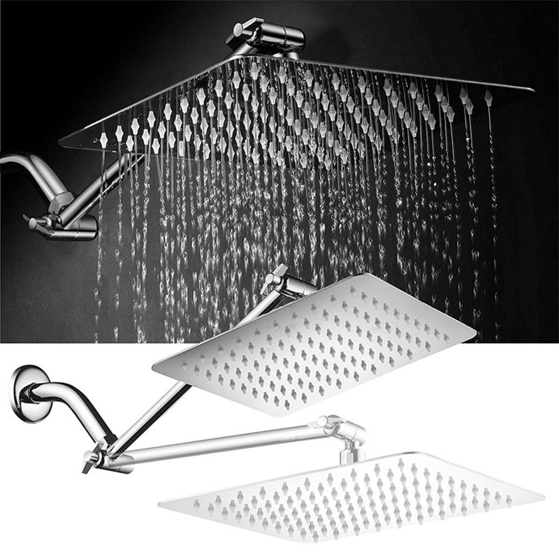 Wall Mounted Fixed Shower Head Modern Style Metal Shower Head