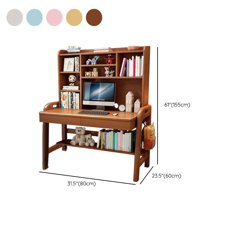 Wooden Kids Desk Writing Desk Adjustable Kids Desk with Drawer