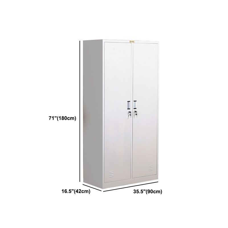 Hinged Metal Wardrobe Armoire Contemporary Grey Wardrobe Cabinet