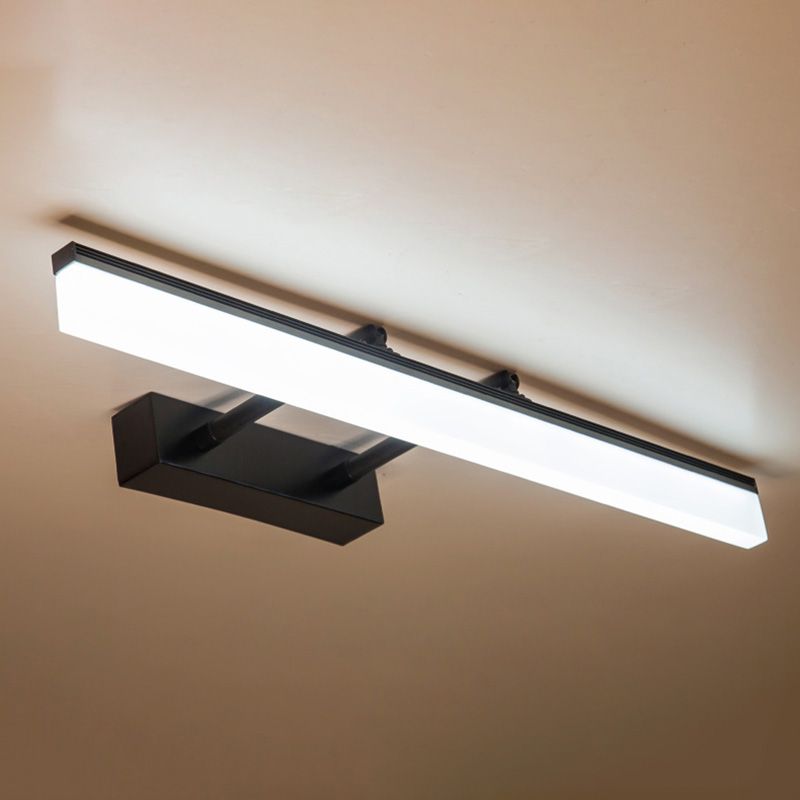 Luce da parete da bagno dritto Light Alluminio LED LED Nordic Sconce Lighting in nero