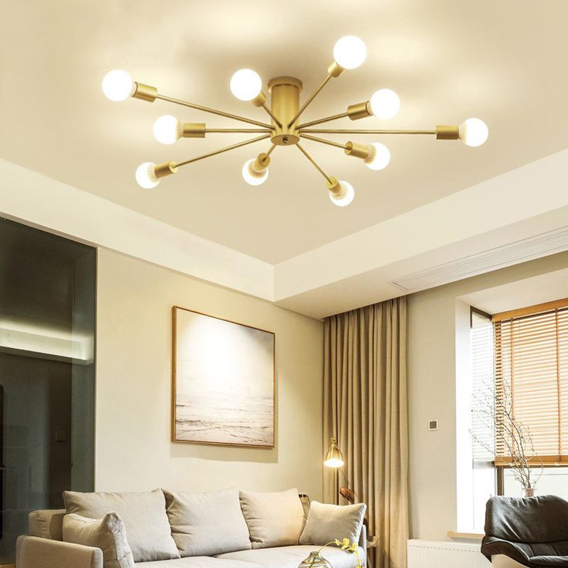 Molecular Styling Minimalism Flush-mount Light Open Bulb Design Living Room Ceiling Lamp