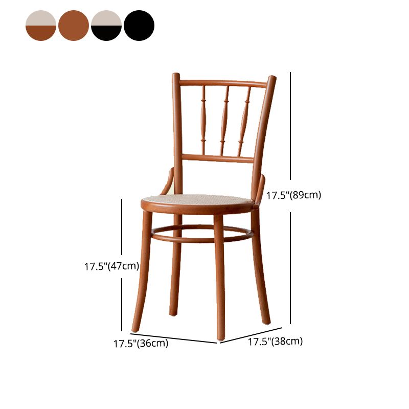 Wood Traditional Kitchen Dining Room Chair Slat Back Side Chair