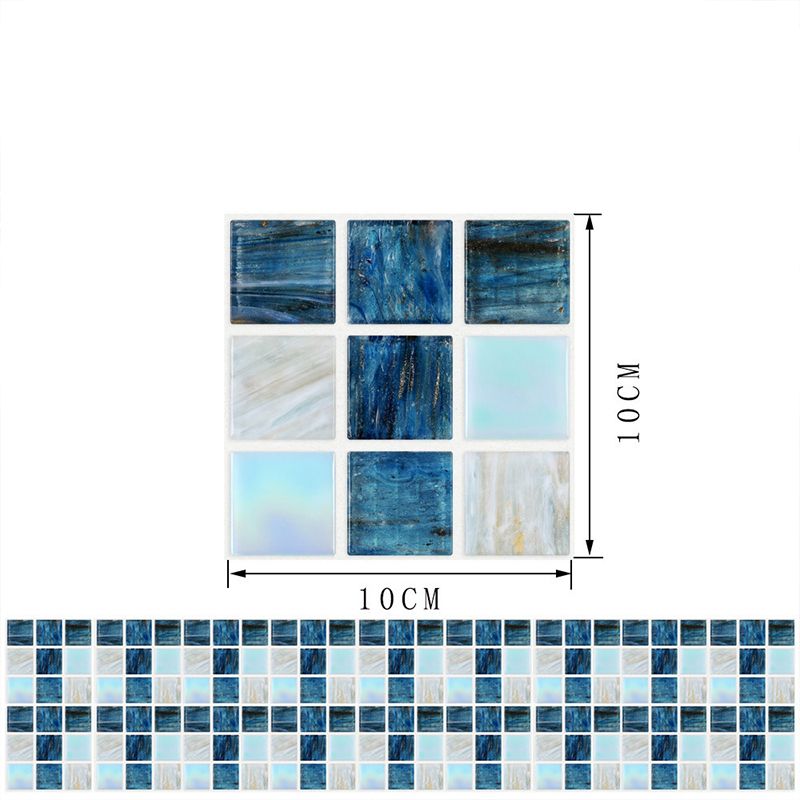 36 Pcs Mosaic Tile Wallpaper Panels Contemporary Adhesive Kitchen Wall Covering, 3.9-sq ft