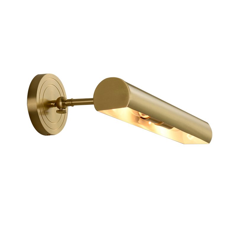 Modern Simple Copper Vanity Light Cylinder Shape Rotatable Vanity Lamp for Bedroom