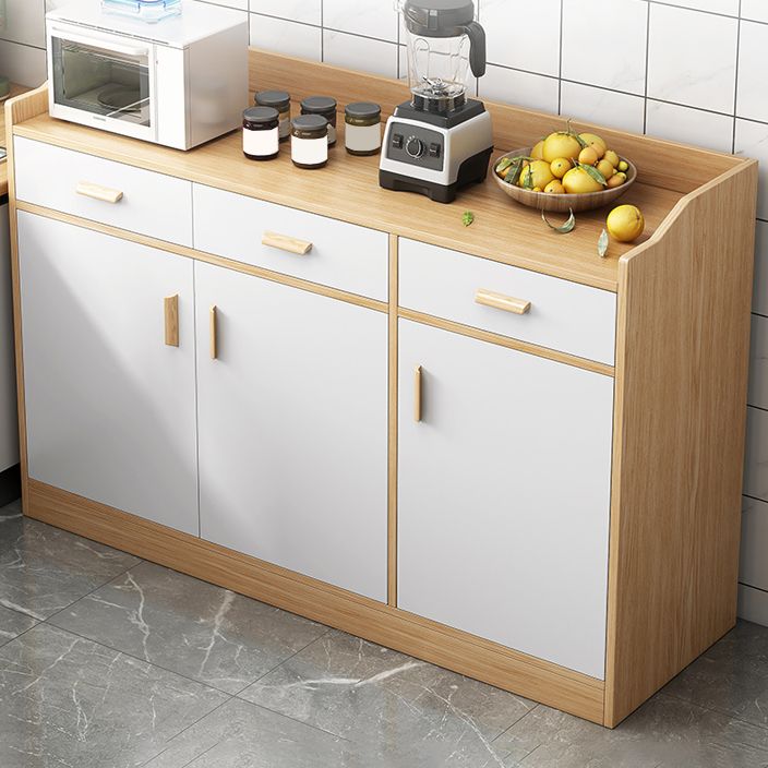 Modern Style Dining Server Engineered Wood Server with Drawers and Storage