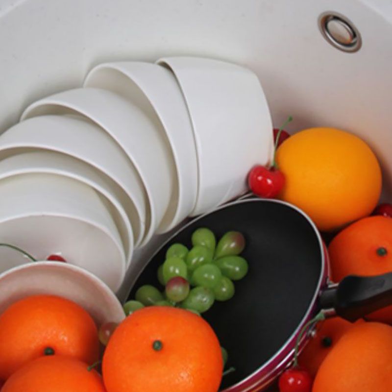 Quartz Kitchen Sink Undermount Round Shape Kitchen Bar Sink with Basket Strainer