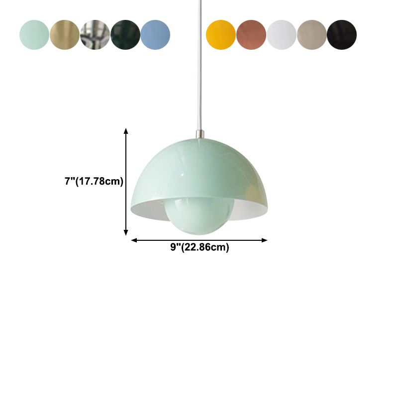 Round Shape Metal Hanging Light Modern 1 Light Hanging Light Mount Fixture