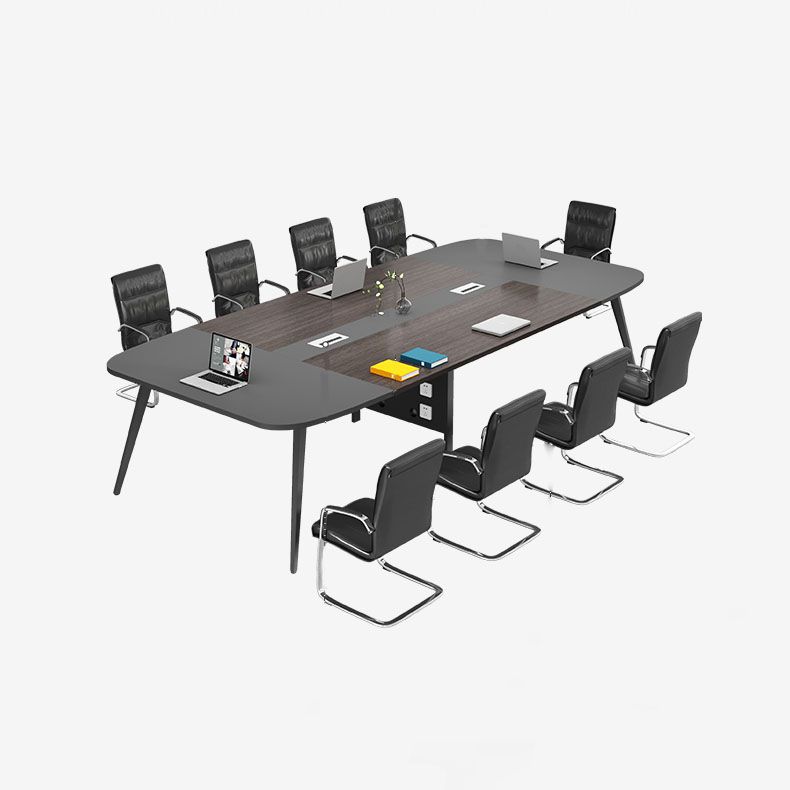 Office Meeting Study Table Fixed Rectangular Shaped Writing Desk