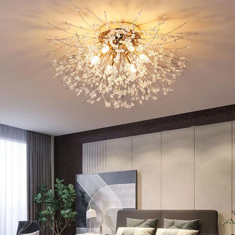 4/6-Light Modernism Golden Flush Mount Lighting LED Ceiling Light