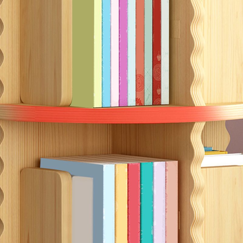 Solid Wood Rotatable Standard Bookcase Children's Storage Bookshelf