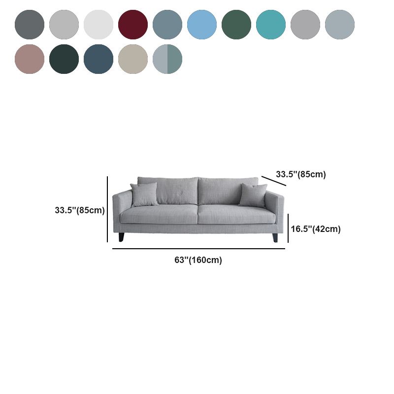 Contemporary Tuxedo Arm Standard Sofa Washable Sofa for Living Room, Apartment