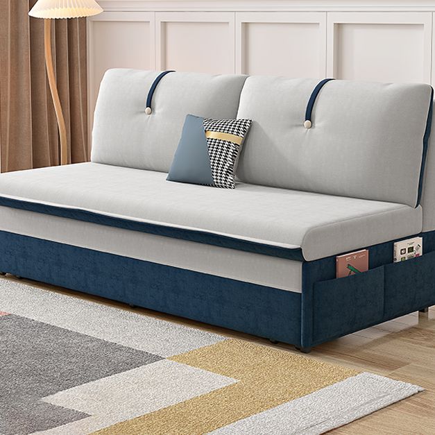 Modern and Contemporary Metal Fabric No Theme Upholstered Storage Bed