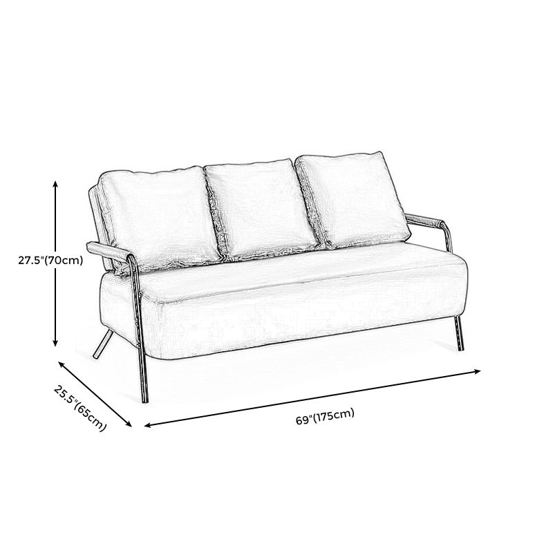 Contemporary Industrial 3-seater Sofa for Apartment and Living Room