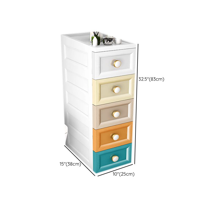 14.82 Inch Width Modern Nursery Dresser Plastic Chest Kids Nightstand