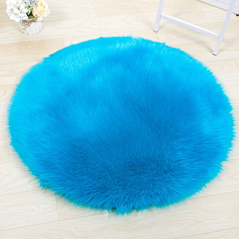 Multicolored Simplicity Rug Solid Shag Area Carpet Polypropylene Easy Care Rug for Home Decoration