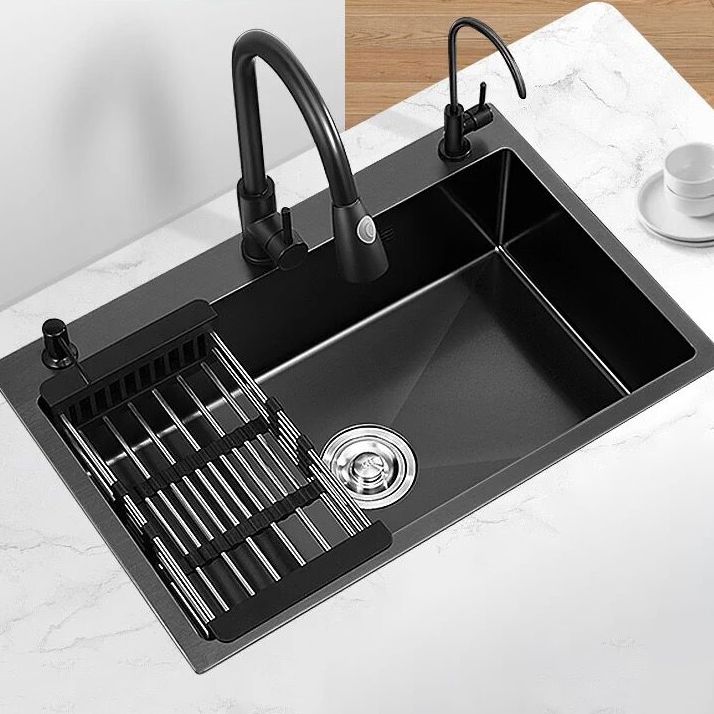 Modern Style Kitchen Sink Overflow Hole Design Stainless Steel Kitchen Sink