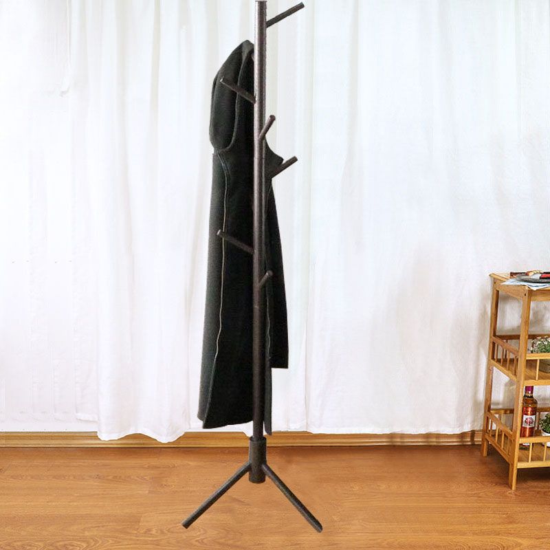 Modern Coat Rack Plain Solid Wood Coat Hanger with Coat Hooks