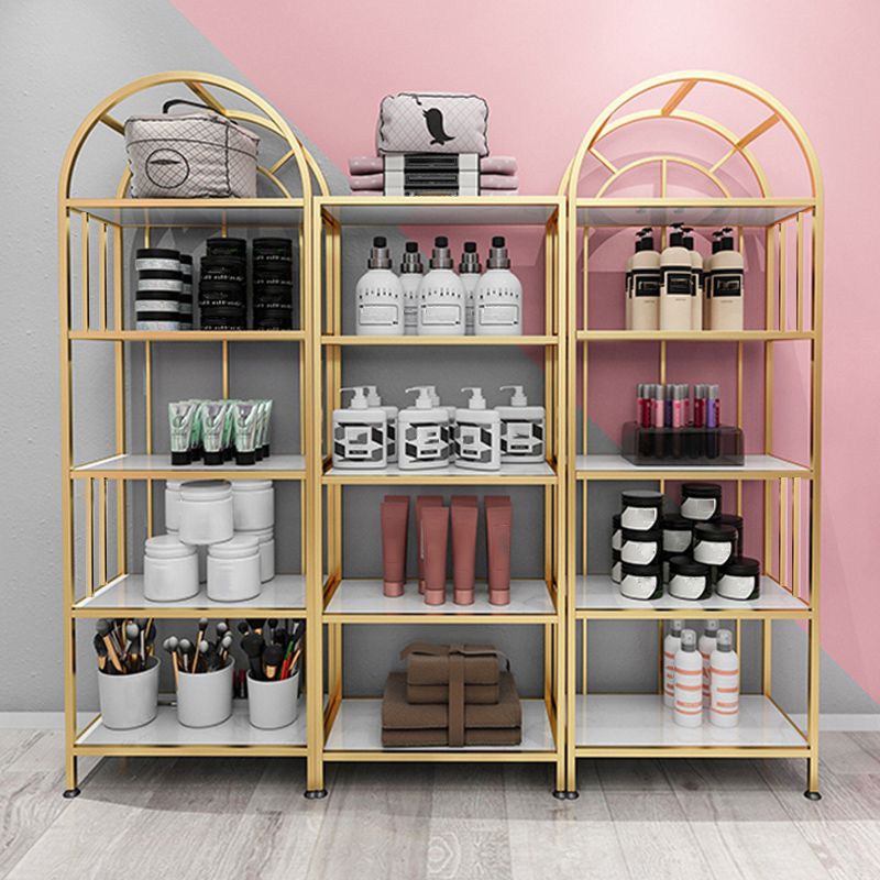 Modern Style Bookcase Metal Open Back Etagere Bookshelf for Home Office