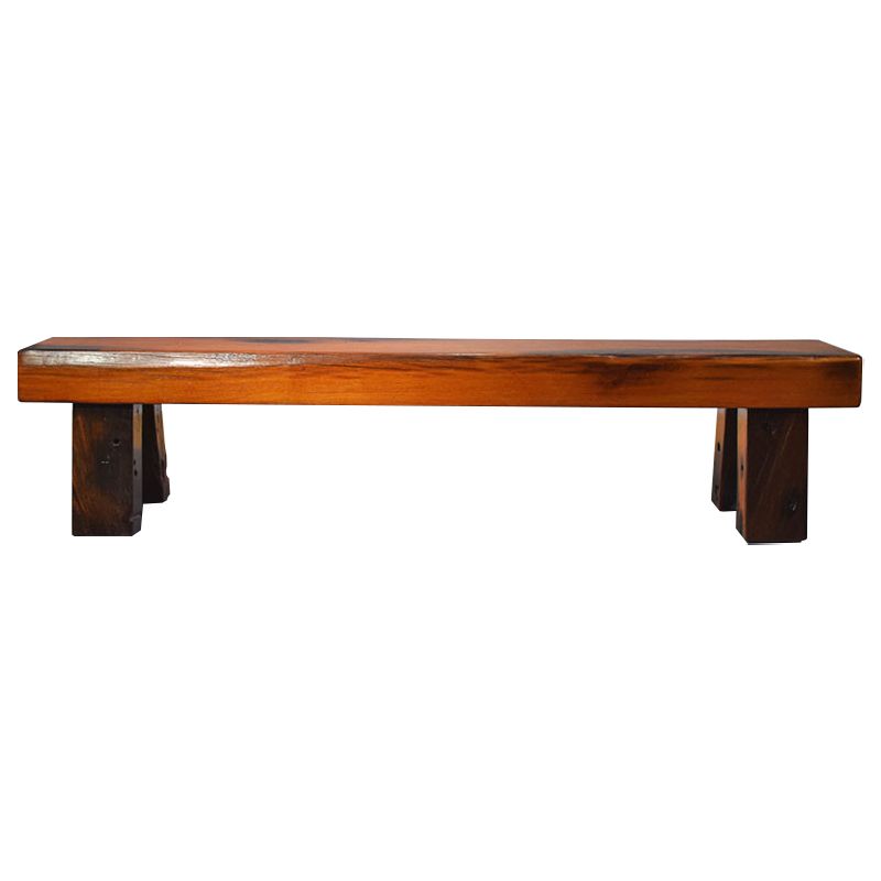 Traditional Dining Bench, Solid Wood Bench with Trestle Legs