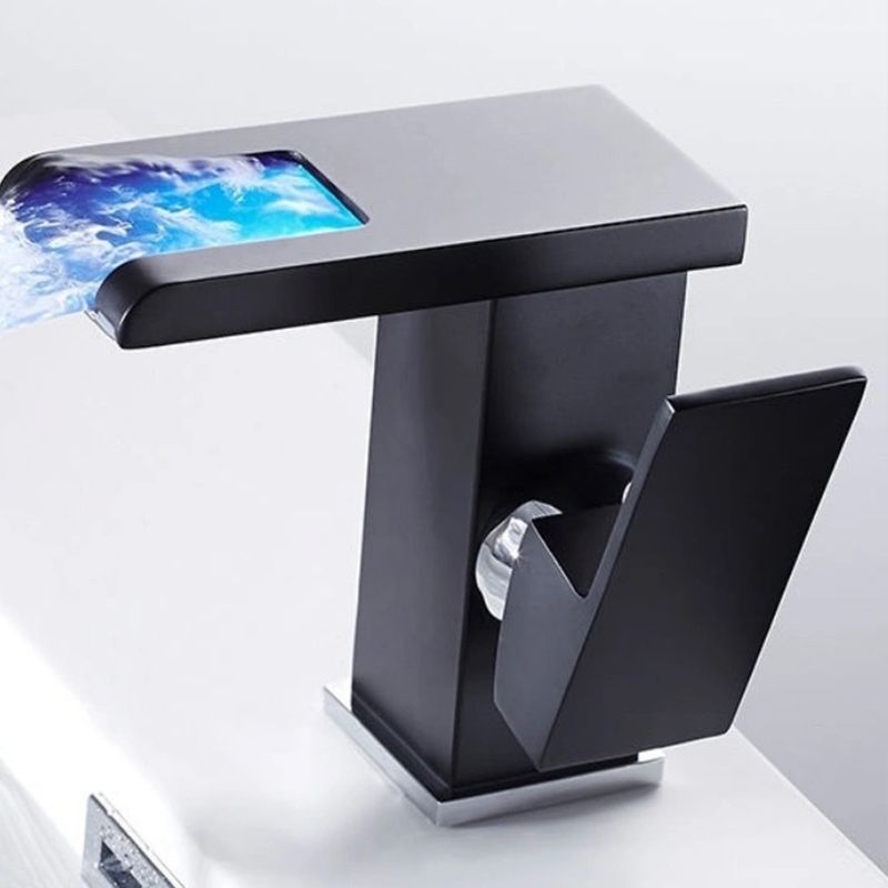 1-Handle Lavatory Faucet 1-Hole Vessel Sink Faucet with LED Lighting