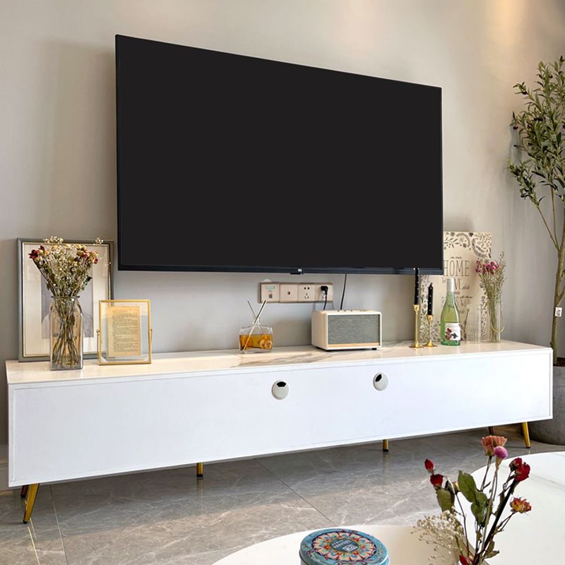 Sintered Stone Enclosed TV Storage Luxury TV Cabinet with Splayed Legs