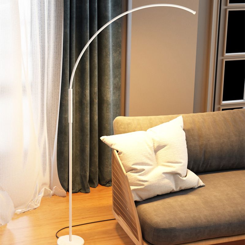 Modern Style Linear Shape Floor Lighting Metal 1 Light Floor Light for Bedroom