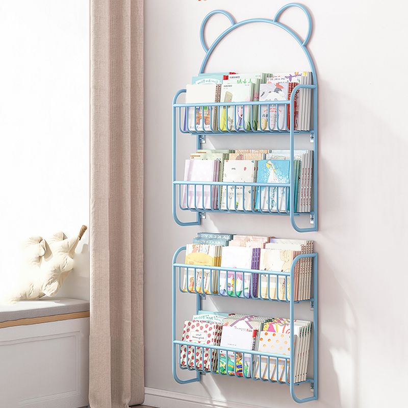 Contemporary Animals Book Shelf Metal Etagere Bookcase in Wall Mounted