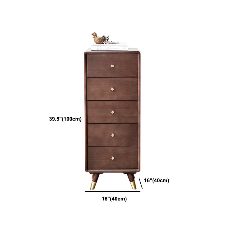 Classic Glam Vertical Lingerie Chest Solid Wood Bedroom Storage Chest