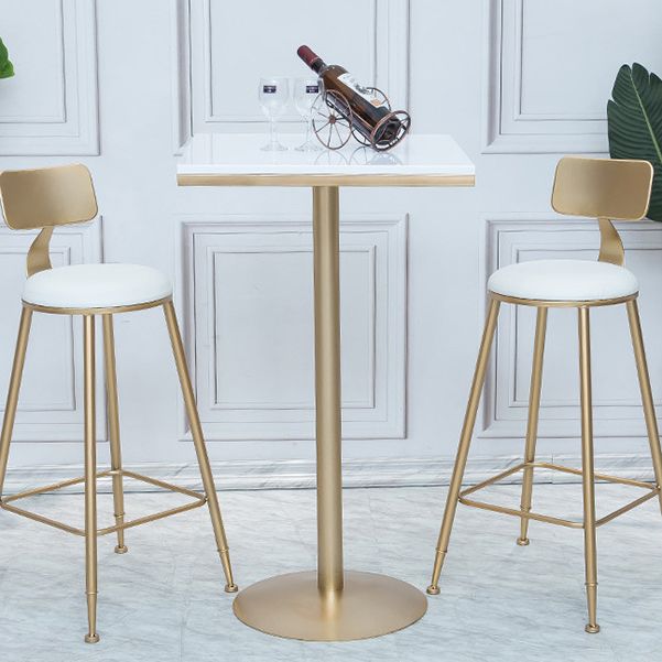 Stone Bar Dining Table Glam Round /Square Bar Table with Pedestal for Dining Room