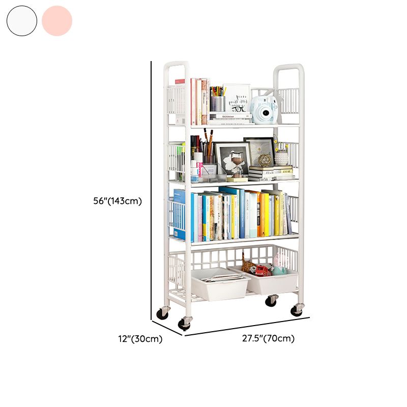 Scandinavian Metal Book Shelf Freestanding Standard Kids Bookcas