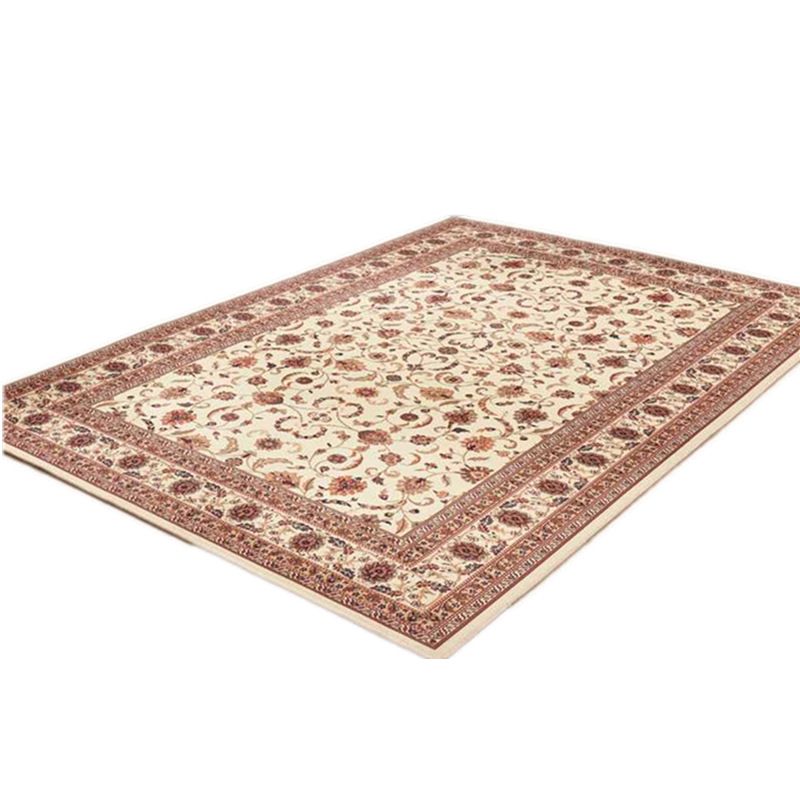 Victoria Flower Imprimer tapis Antique Comfort Polyester tapis sans glissement de support pour le salon