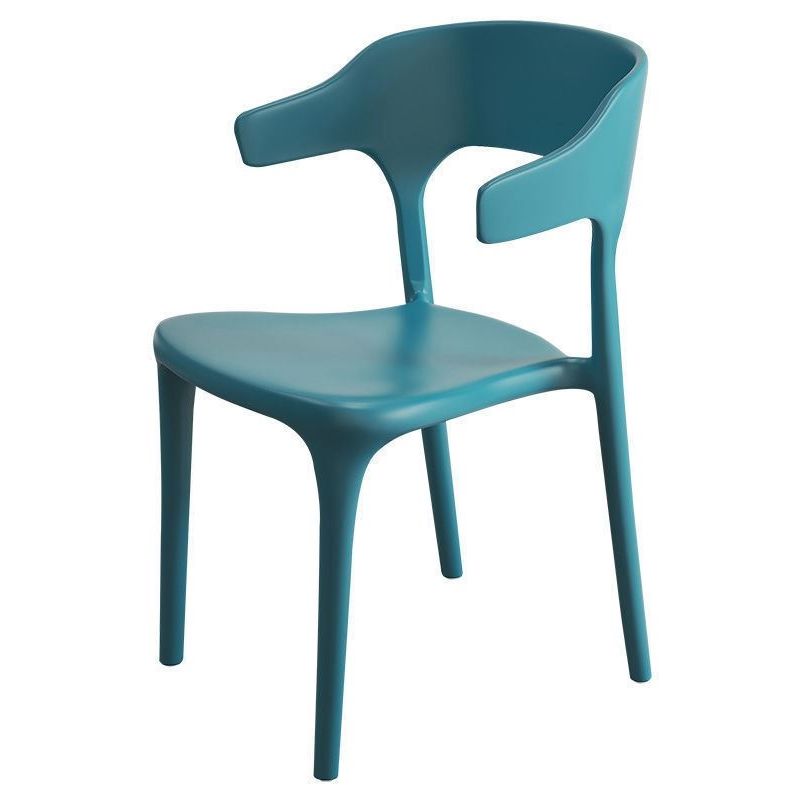 Contemporary Style Chair Armless Chair for Kitchen with Plastic Legs